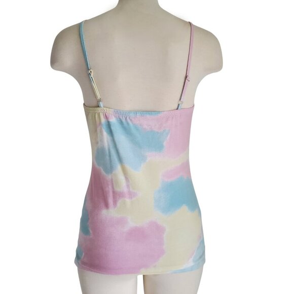 Fairycore Mesh 2-piece Pastel LS Tee over Matching Cami with Rhinestones Size M - Picture 6 of 16